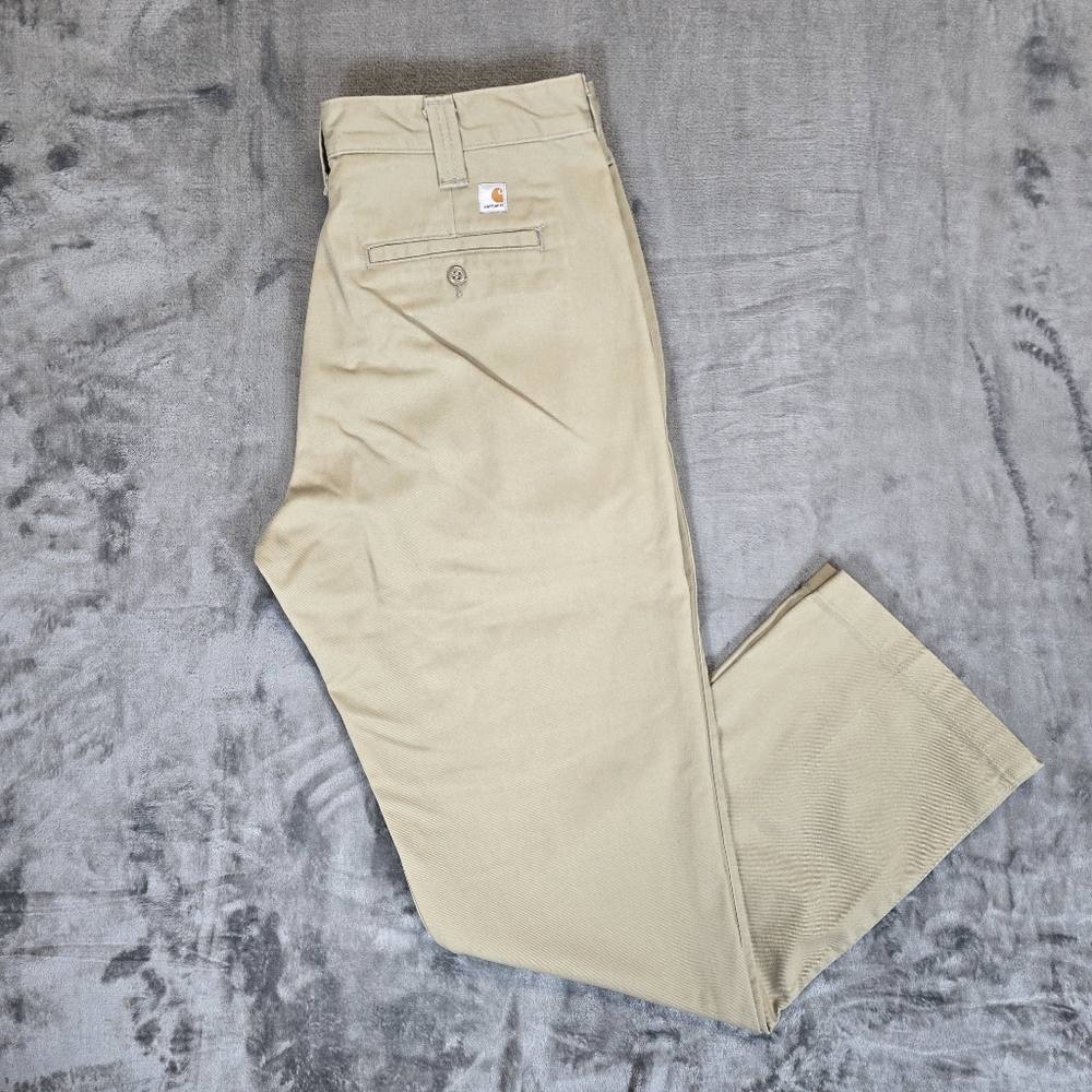 Carhartt Blended Twill Pants Size 34x34 Khaki Fits 33x34